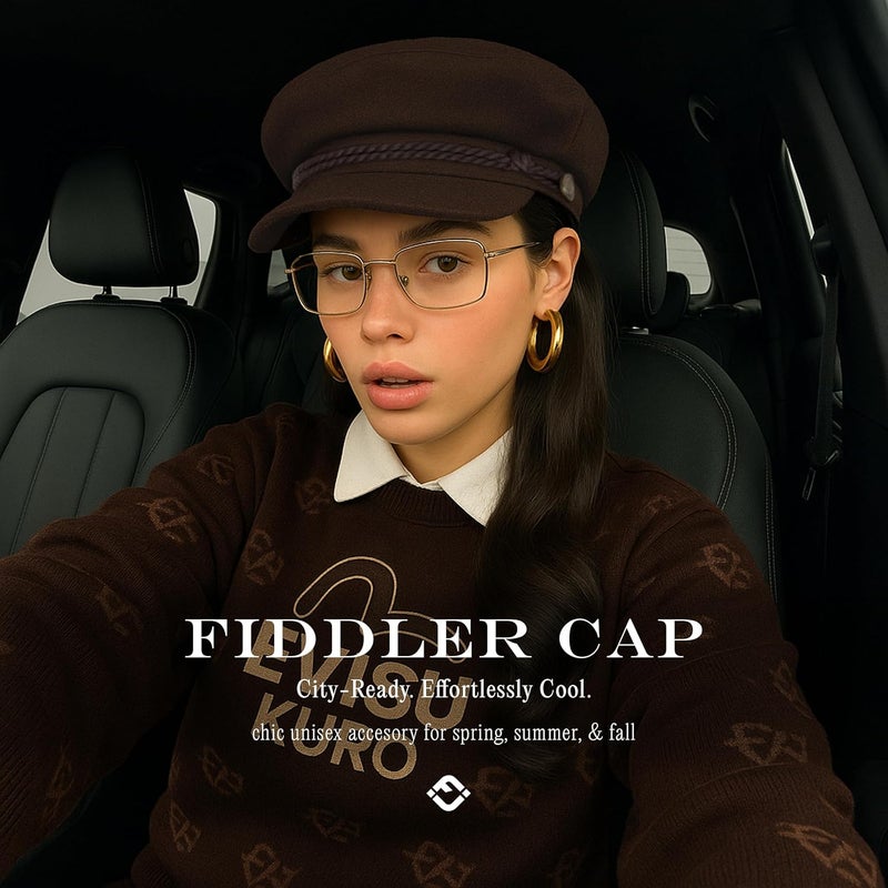 Funky Junque Newsboy Hat for Women – Trendy Greek Fisherman Cap, Classic Women's Baker Boy Newsies Hat, Ladies Fashion Caps - Image 4